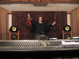 Rosie Shipley in the recording studio